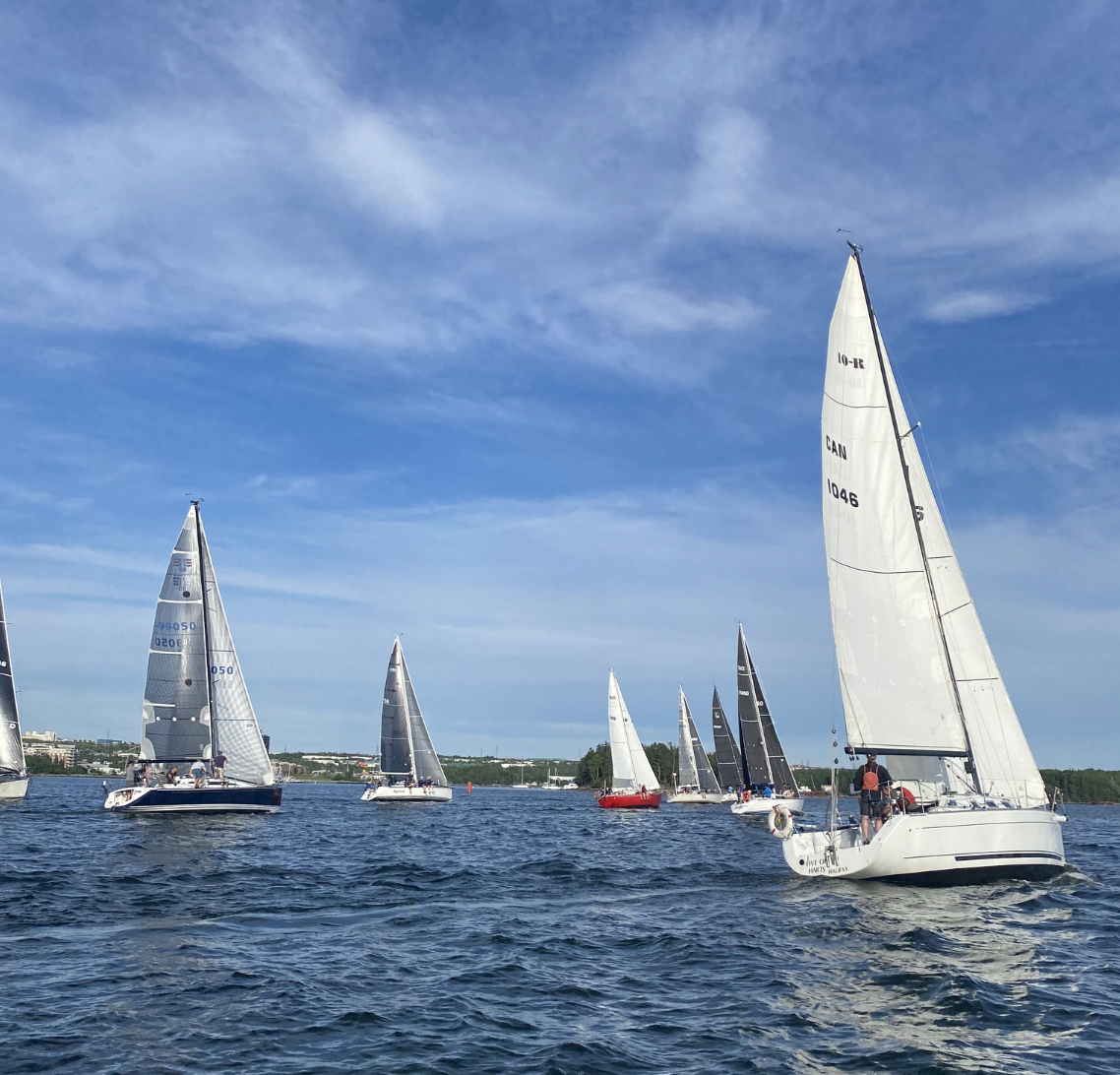 Sailboat racing on the Bedford Basin
